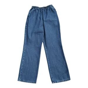 CHIC Womens Petite Size 6P Vintage High Rise Pull On Mom Blue Jeans 26" Inseam0